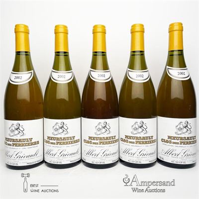 MEURSAULT CLOS DES PERRIERES 2002 - Albert Grivault - 5 Bottles