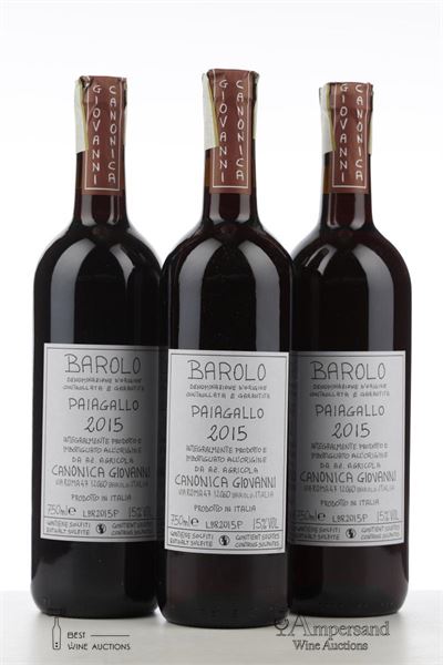 BAROLO PAIAGALLO 2015 - Canonica - 3 Bottles