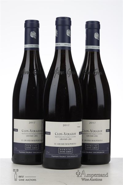 CLOS VOUGEOT LE GRAND MAUPERTUI 2017 - Anne Gros - 3 Bottles