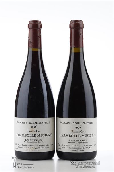 CHAMBOLLE MUSIGNY LES CHARMES 1996 - Amiot Servelle - 2 Bottles