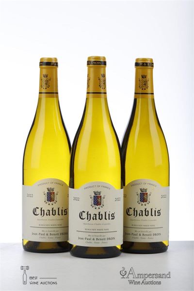 CHABLIS 2022 - Jean Paul et Benoit Droin - 3 Bottles
