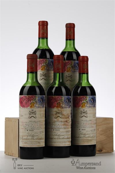 MOUTON ROTHSCHILD 1970 - Mc - 5 Bottles