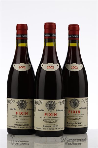 FIXIN LES HERVELETS VIEILLES VIGNES 2002 - Dominique Laurent - 3 Bottles