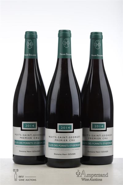 NUITS ST GEORGES CLOS DES PORRETS ST GEORGES 2014 - Henri Gouges - 3 Bottles