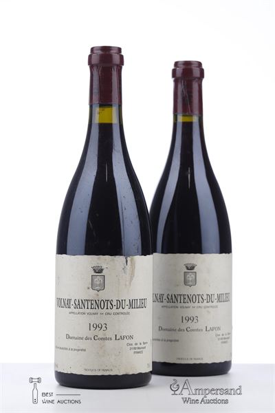 VOLNAY SANTENOTS DU MILIEU 1993 - Comtes Lafon - 2 Bottles