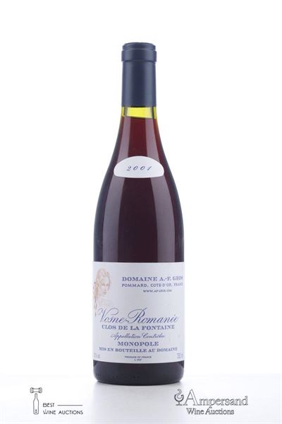 VOSNE ROMANEE CLOS DE LA FONTAINE 2001 - A.F. Gros - 1 Bottle