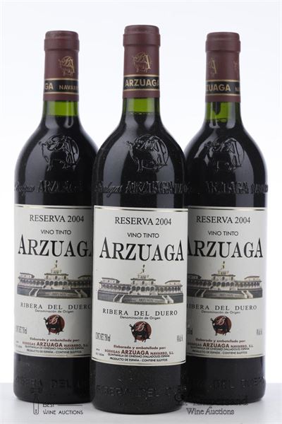 ARZUAGA RESERVA 2004 - Bodegas Arzuaga Navarro - 3 Bottles
