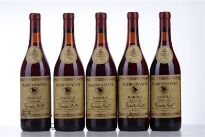 BAROLO CONCA MARCENASCO 1980 - Renato Ratti - 5 Bottles