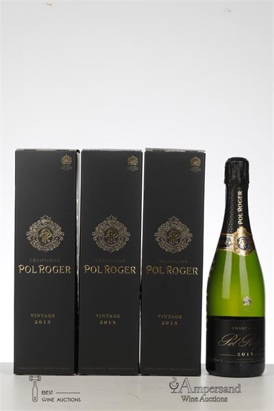 POL ROGER VINTAGE BRUT 2015 - Pol Roger - 3 Bottles - Oc 1