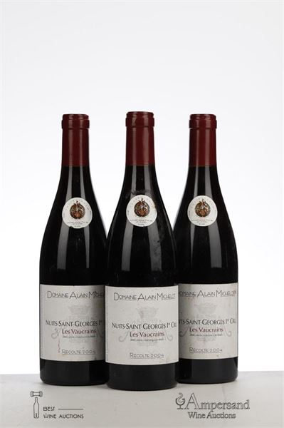 NUITS ST GEORGES LES VAUCRAINS 2004 - Alain Michelot - 3 Bottles