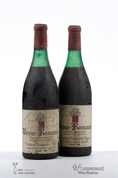 VOSNE ROMANEE LES MALCONSORTS 1966 - Veuve Aubert Aine - 2 Bottles