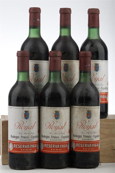 ROYAL RESERVA 1964 - Franco Espanolas - 6 Bottles