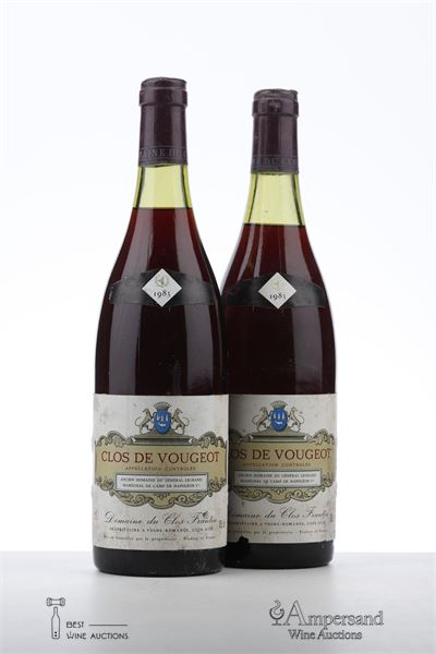 CLOS VOUGEOT DOMAINE DU CLOS FRANTIN 1983 - Domaine du Clos Frantin - 2 Bottles