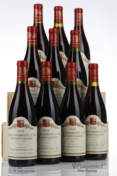 GEVREY CHAMBERTIN CLOS ST JACQUES 1990 - Michel Esmonin - 10 Bottles