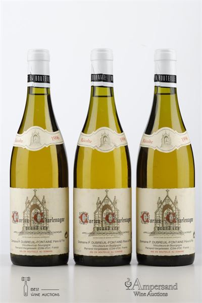 CORTON CHARLEMAGNE 1996 - P.Dubreuil Fontaine - 3 Bottles