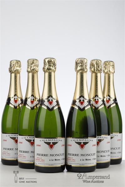 PIERRE MONCUIT GRAND CRU BLANC DE BLANCS BRUT 1996 - Pierre Moncuit - 6 Bottles