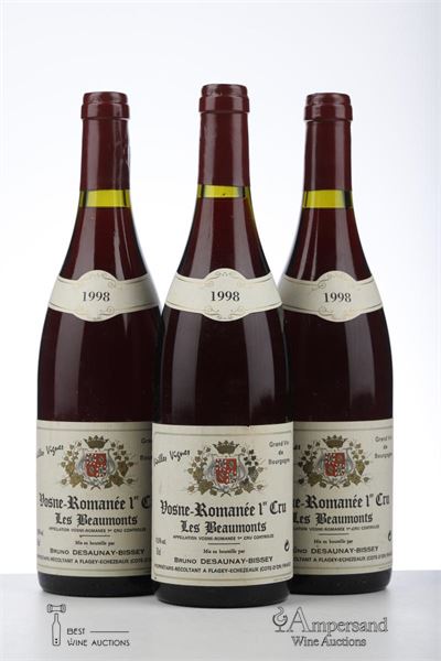 VOSNE ROMANEE LES BEAUMONTS VIEILLES VIGNES 1998 - Bruno Desaunay Bissey - 3 Bottles