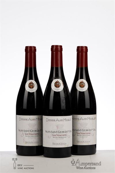 NUITS ST GEORGES LES VAUCRAINS 2004 - Alain Michelot - 3 Bottles