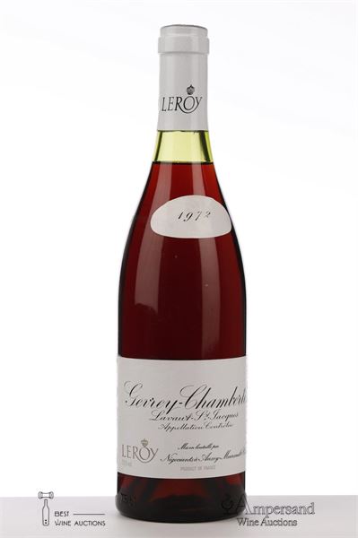 GEVREY CHAMBERTIN LAVAUT ST JACQUES 1972 - Leroy Negociant - 1 Bottle