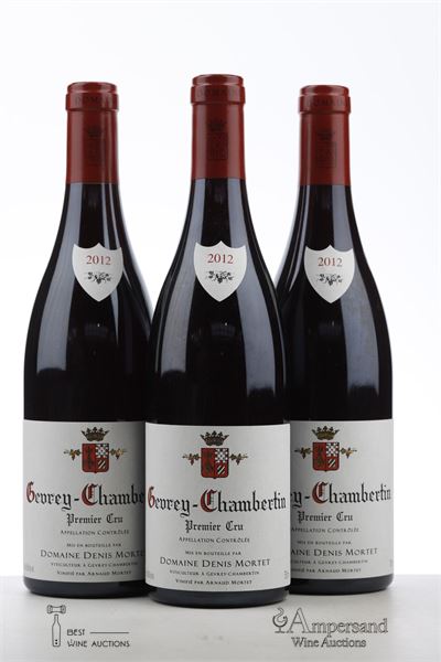 GEVREY CHAMBERTIN 1 ER CRU 2012 - Denis Mortet - 3 Bottles