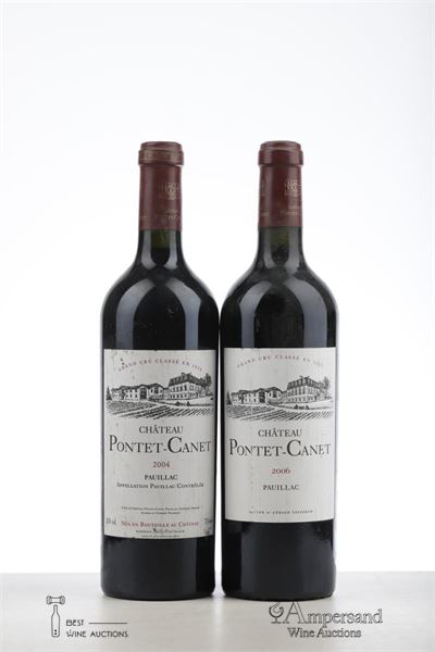PONTET CANET 1*2004 + 1*2006   - Mc - 2 Bottles