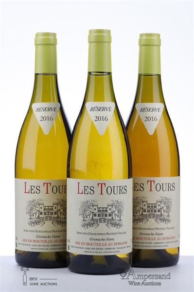 DOMAINE DES TOURS BLANC 2016 - Rayas - 3 Bottles