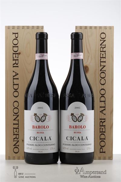 BAROLO BUSSIA CICALA 2005 - Aldo Conterno - 2 Magnums - Owc 1