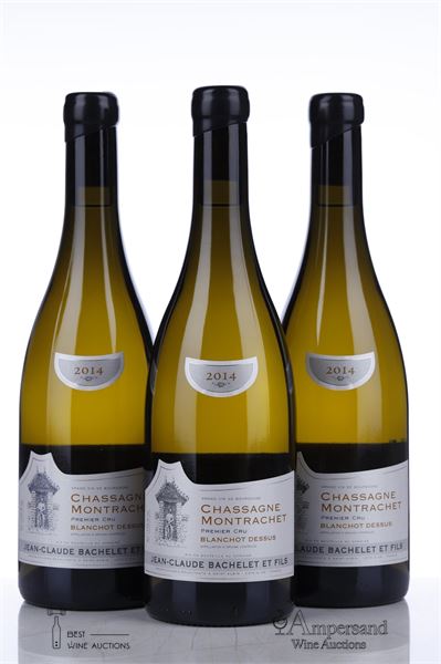CHASSAGNE MONTRACHET BLANC BLANCHOT DU DESSUS 2014 - Jean Claude Bachelet - 3 Bottles