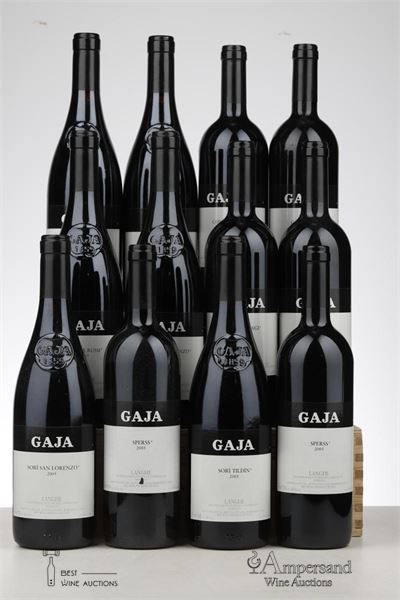 GAJA ASSORMENT BOX 12 BOTTLES 2005 - Gaja - 1 Owc 12
