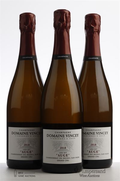 VINCEY AUGE CHARDONNAY DU MESNIL SUR OGER GRAND CRU 2018 - Domaine Vincey - degorgé 10/2022 - 3 Bottles