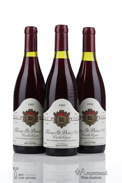 MOREY ST DENIS 1ER CRU VIEILLES VIGNES 1992 - Hubert Lignier - 3 Bottles