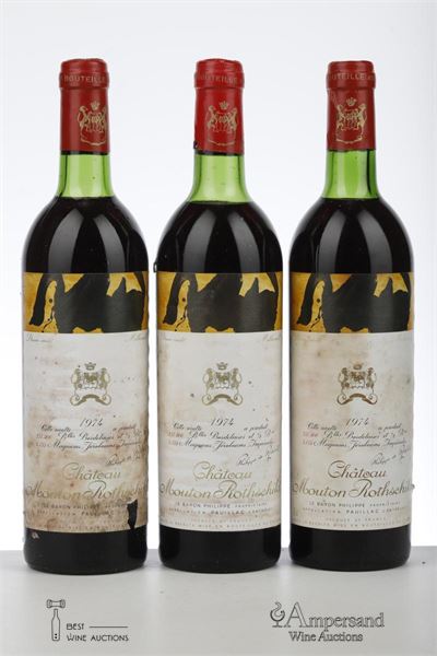 MOUTON ROTHSCHILD 1974 - Mc - 3 Bottles