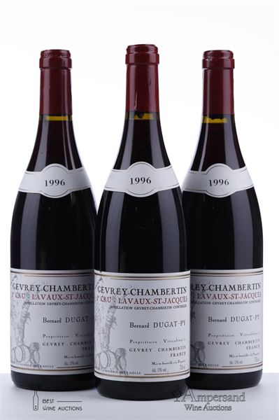 GEVREY CHAMBERTIN LAVAUX ST JACQUES 1996 - Bernard Dugat Py - 3 Bottles