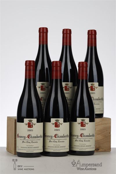 GEVREY CHAMBERTIN MES CINQ TERROIRS 2005 - Denis Mortet - 6 Bottles