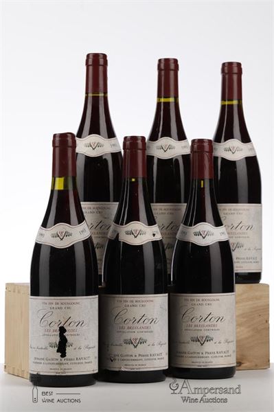 CORTON LES BRESSANDES 1993 - Gaston et Pierre Ravaut - 6 Bottles