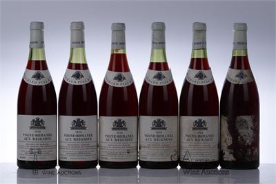 VOSNE ROMANEE AUX REIGNOTS 1978 - Comte Liger Belair Bouchard - 6 Bottles