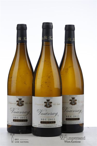 VOUVRAY SEC DOMAINE DU CLOS NAUDIN 2015 - Philippe Foreau - 3 Bottles