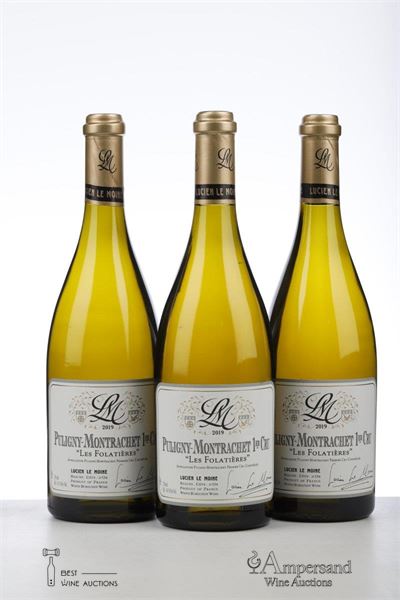 PULIGNY MONTRACHET LES FOLATIERES 2019 - Lucien Le Moine - 3 Bottles