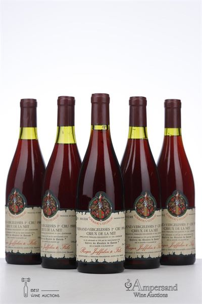 PERNAND VERGELESSES ROUGE CREUX DE LA NET 1989 - Roger Jaffelin - 5 Bottles
