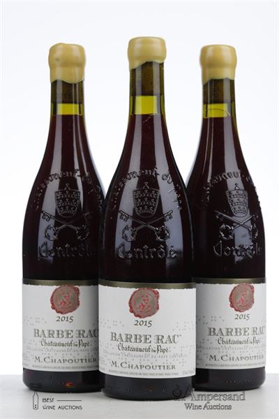 CHATEAUNEUF DU PAPE BARBE RAC 2015 - Chapoutier - 3 Bottles - Owc 3