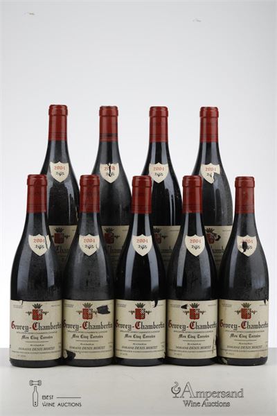 GEVREY CHAMBERTIN MES CINQ TERROIRS 2004 - Denis Mortet - 9 Bottles