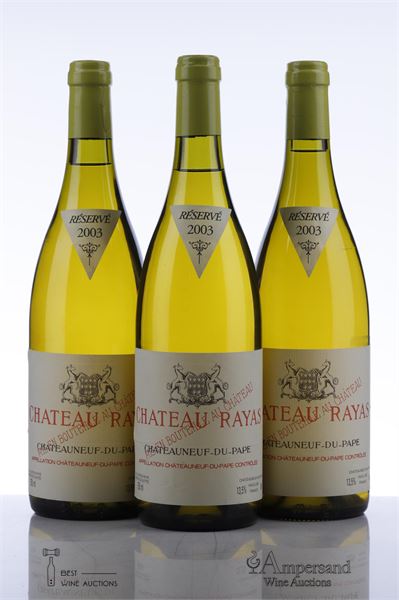 CHATEAUNEUF DU PAPE BLANC RAYAS 2003 - Reynaud - 3 Bottles
