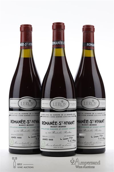ROMANEE ST VIVANT 1988 - Domaine de la Romanee Conti - 3 Bottles