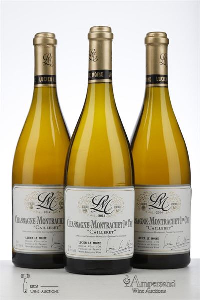 CHASSAGNE MONTRACHET BLANC CAILLERETS 2014 - Lucien Le Moine - 3 Bottles