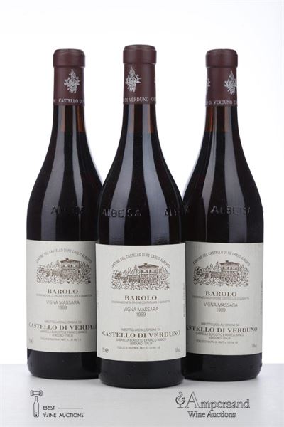 BAROLO VIGNA MASSARA 1989 - Castello di Verduno - 3 Bottles