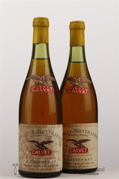 PULIGNY MONTRACHET 1957 - Calvet - 2 Bottles