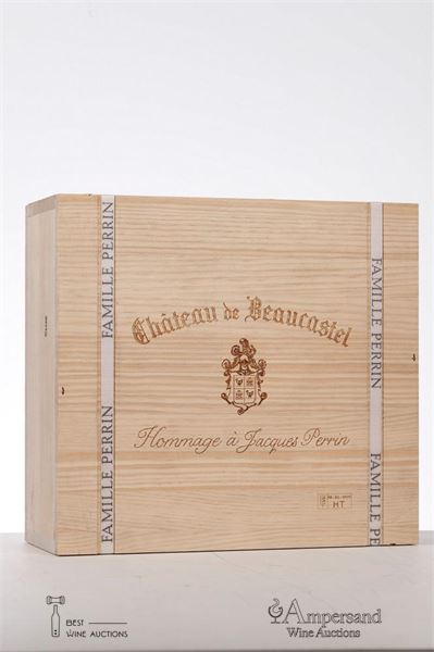CHATEAUNEUF DU PAPE BEAUCASTEL HOMMAGE A JACQUES PERRIN 2015 - Beaucastel - 3 Bottles - Owc 3