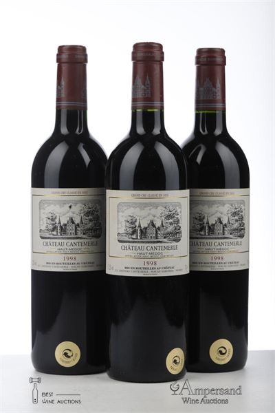 CANTEMERLE 1998 - Mc - 3 Bottles