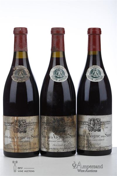 CORTON CLOS DE LA VIGNE AU SAINT 1985 - Louis Latour - 3 Bottles