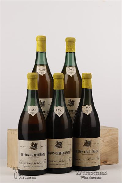 CORTON CHARLEMAGNE 1958 - Chanson MB - 5 Bottles